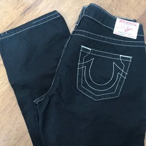 True Religion Black Johnny Style Jeans Size 30